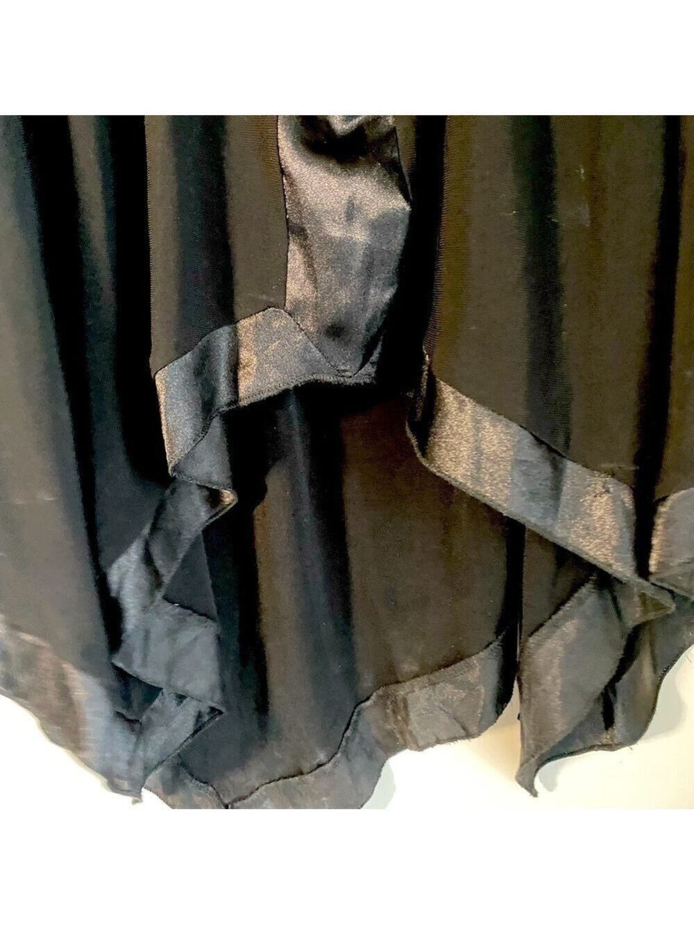 Whimsigoth Fairy Witchy Dark Feminine Dots Tunic Top Small Black Stretch Knit - Picture 7 of 11